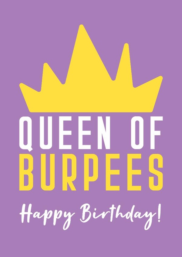 Fun Birthday Card - For Her - Burpees created by Fierce Females Club