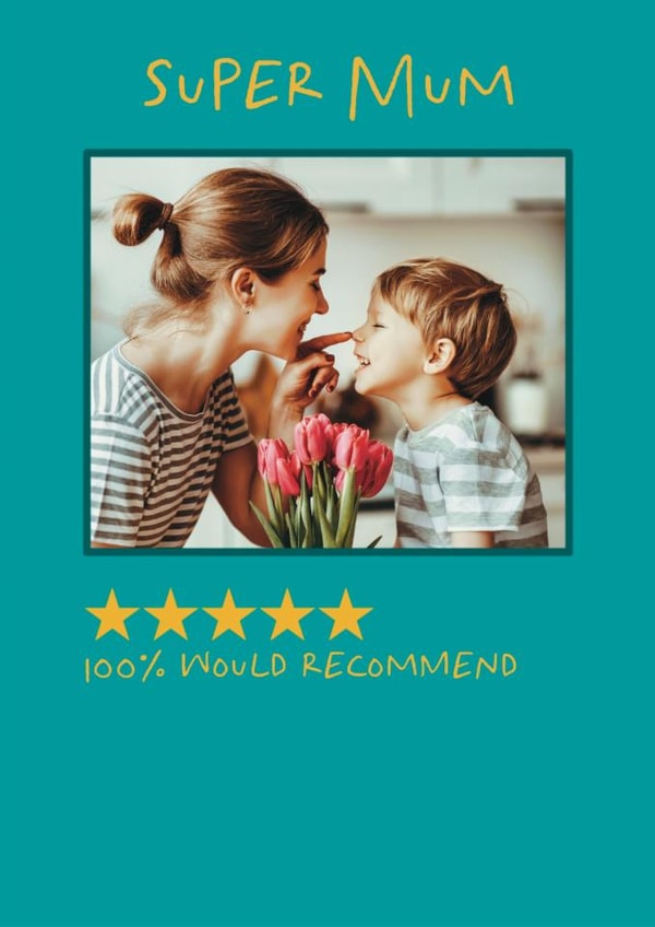Fun Mother's Day Card - Super Mum - 5 Star created by Nicole Pritchard