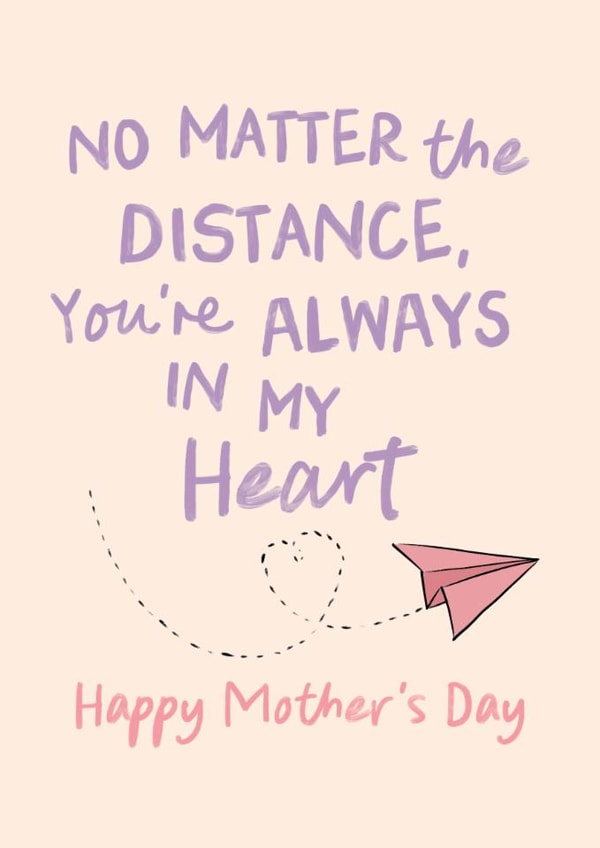 Heartfelt Mother's Day Card - Across The Miles - Always In My Heart created by Sweetlove Press