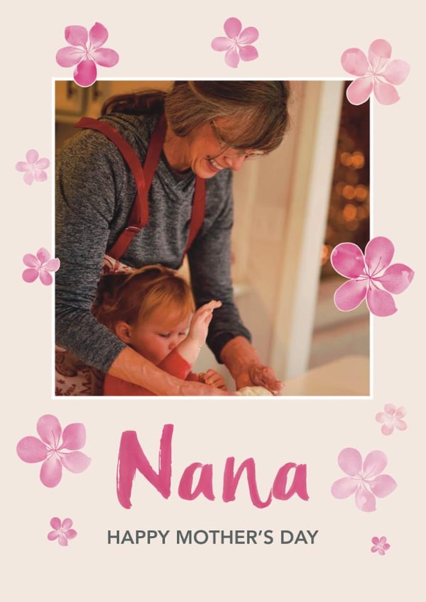 Classic Mother's Day Card - Nana - Flowers created by Choo Choo 