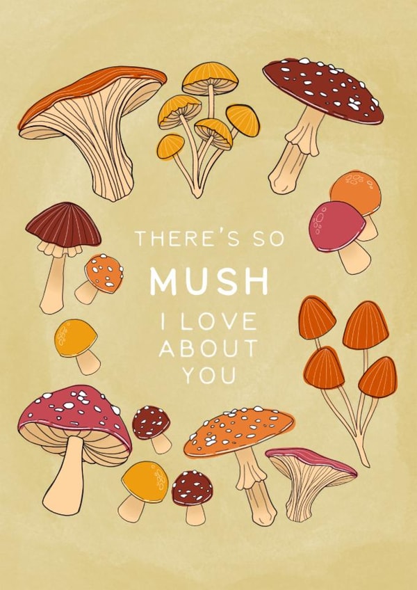 Cute Valentine's Day Card - Mushrooms created by Victoria Taylor