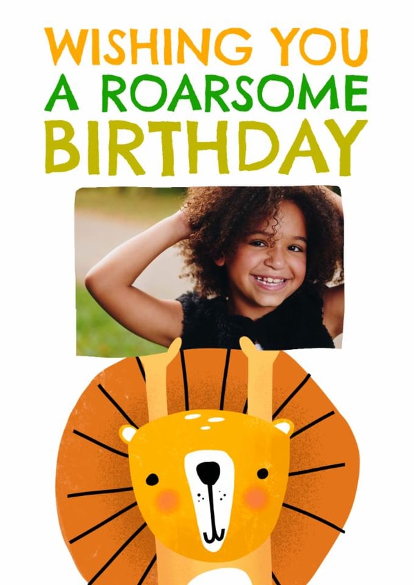 Cute Birthday Card - Wishing You A Roarsome Day created by AbiGoLucky