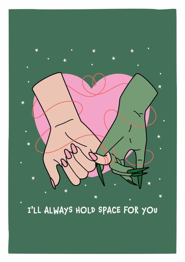Funny Anniversary Card - I'll Always Hold Space For You created by DesignShedCymru