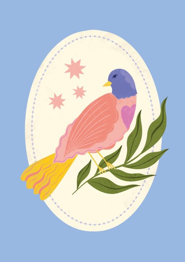 Arty Just Because Card - Pretty Bird created by Melissa Donne