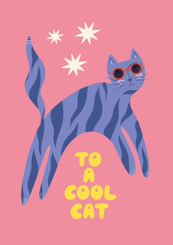 Cute Birthday Card - Cool Cat created by Melissa Donne
