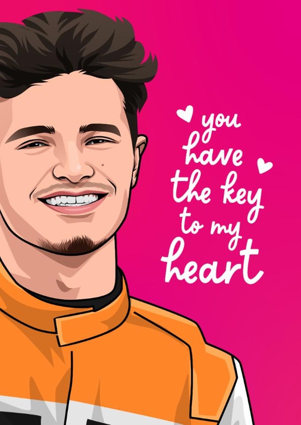 Fun Valentine's Day/Anniversary Card - Lando Norris - Pun created by All Things Banter