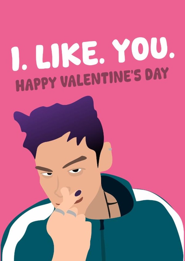 Funny Valentine's Day Card - Squid Game - Thanos created by PopDogShop