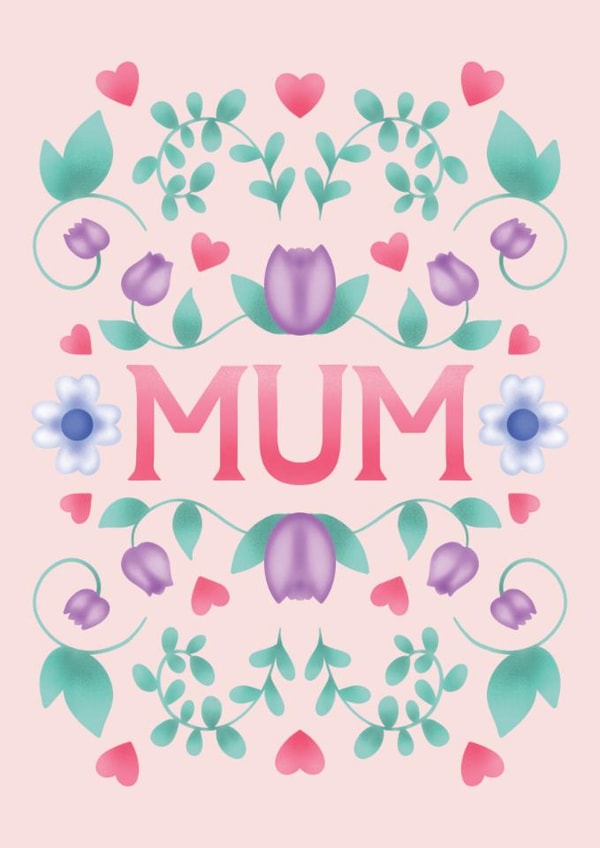 Pretty Mother's Day Birthday Card for Mum - Flowers created by Angelicabydesign