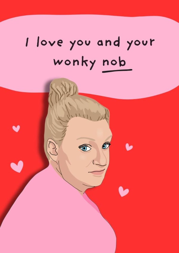 Funny Valentine's Day Card - This Country - Wonky Nob created by Original Fox Cards