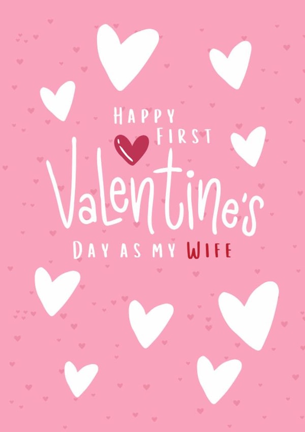 Cute Valentine's Day Card - For Wife - First Valentine's created by Parsy Designs