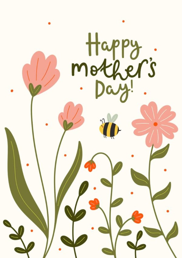 Classic Mother's Day Card - Bee And Flowers created by Abbie Imagine