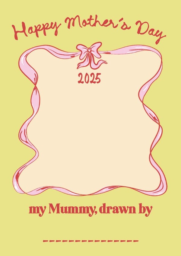 Cute Mother's Day Card - Your Child's Drawing of Mum created by Tulastra Studio