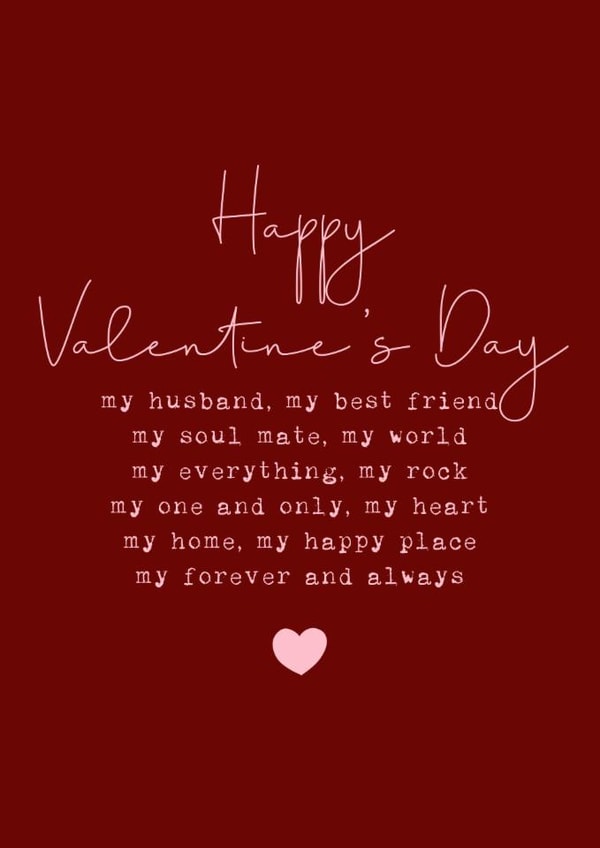 Classic Valentine's Day Card - For Husband - Forever And Always created by Cake For Breakfast