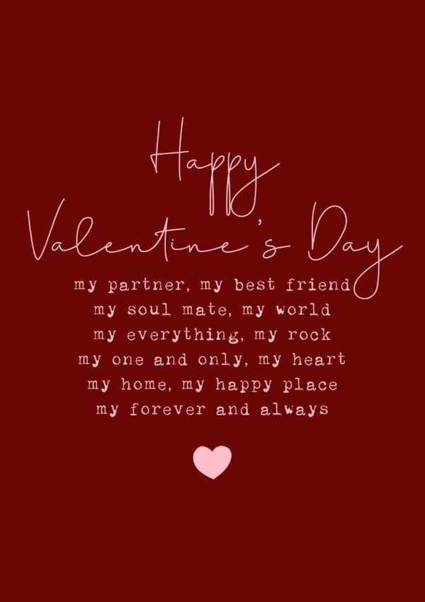 Classic Valentine's Day Card - Partner - Forever And Always created by Cake For Breakfast