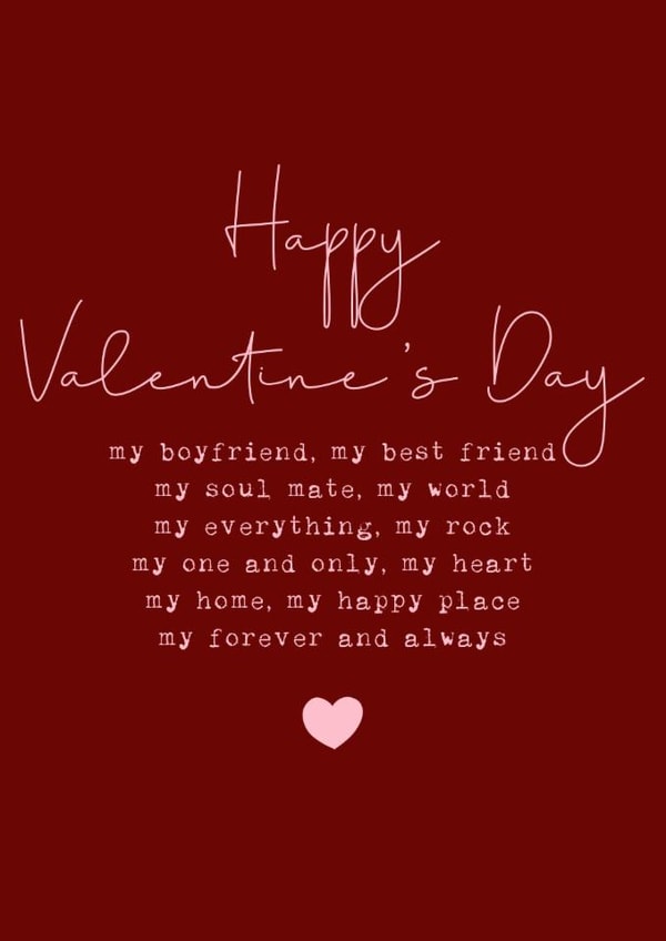 Classic Valentine's Day Card - Boyfriend - Forever And Always created by Cake For Breakfast