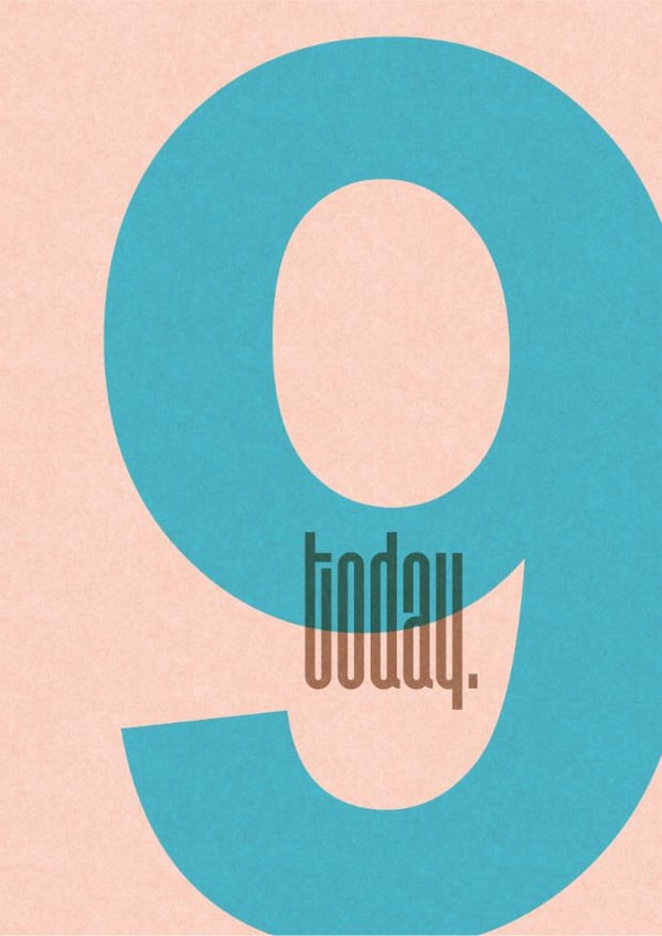 Growing up fast birthday card - 9 years old - a grown up design created by London Road Designs