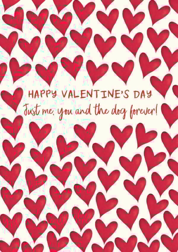 Cute Valentine's Day Card - You, Me And The Dog created by The Boy and the Bear