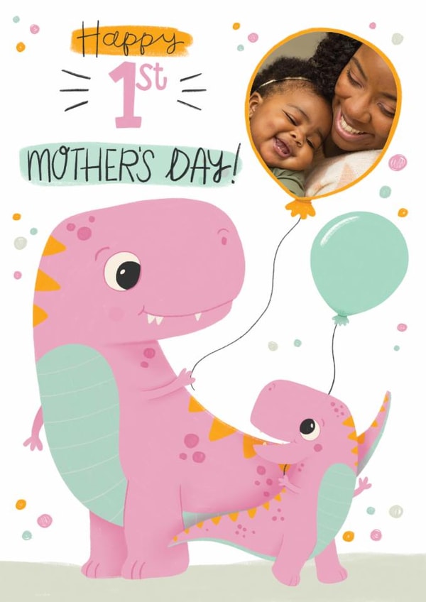 Cute Mother's Day Card - 1st - Dinosaurs created by Hollie McManus Illustration