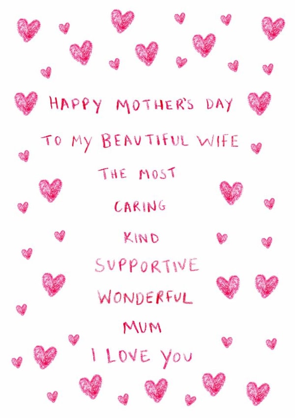 Heartfelt Mother's Day Card - For Wife - Beautiful Wife created by HCD Illustration