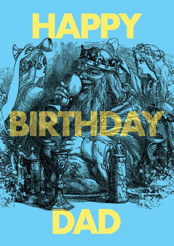 Fun Birthday Card - For Dad - Medieval Banquet created by OBJECTABLES