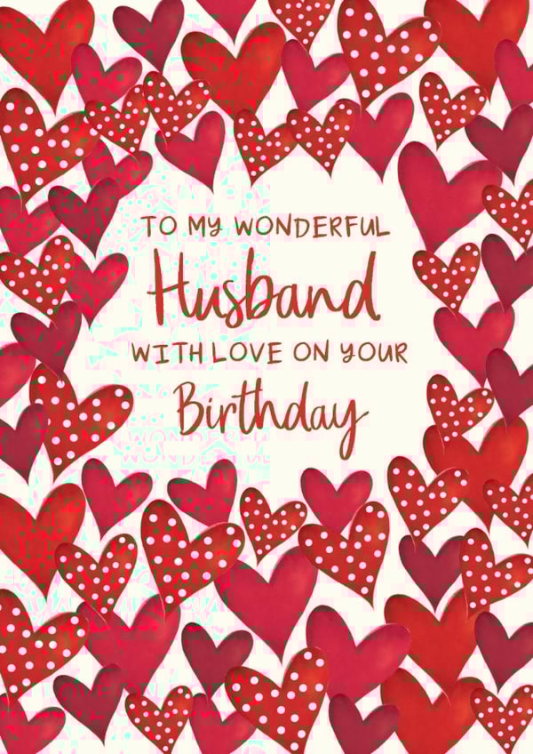 Classic Birthday Card - Wonderful Husband created by The Boy and the Bear