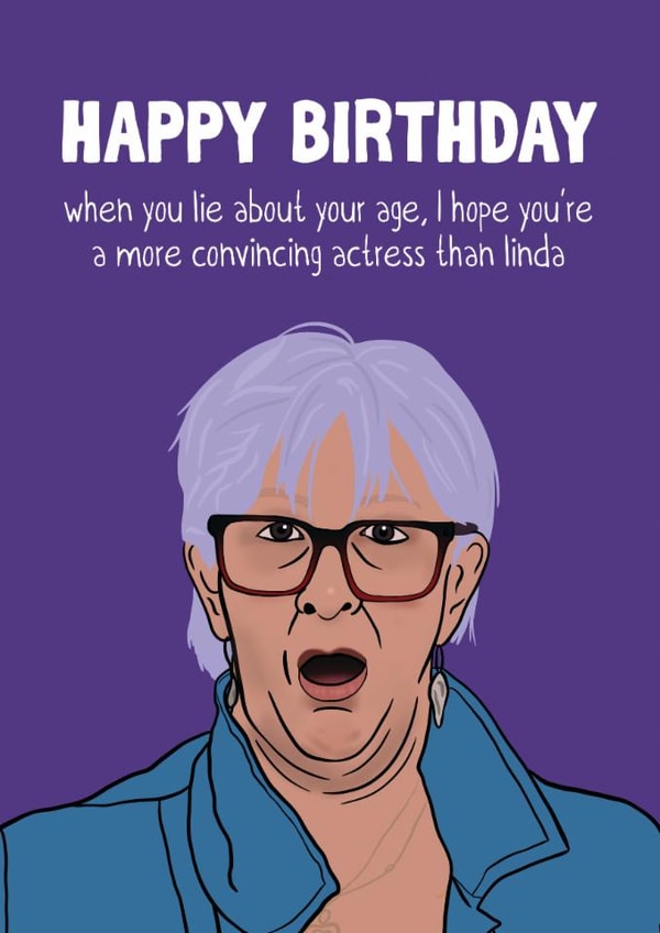Funny Birthday Card - The Traitors - Linda created by Woody's Design