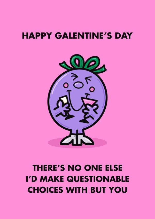 Little Miss Naughty - Cheeky Galentine's Day Card created by Mr. Men