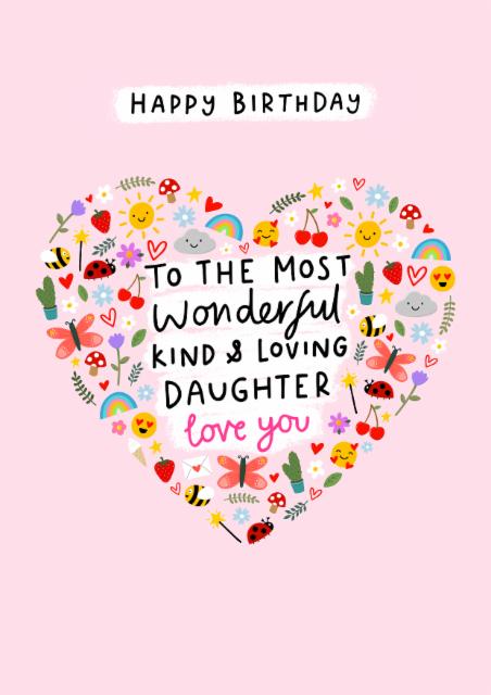 Wonderful daughter birthday card card