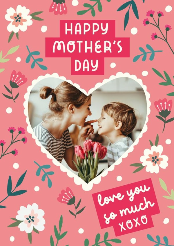 Pretty Mother's Day Card - Heart Frame - Love You So Much created by Helen Richmond