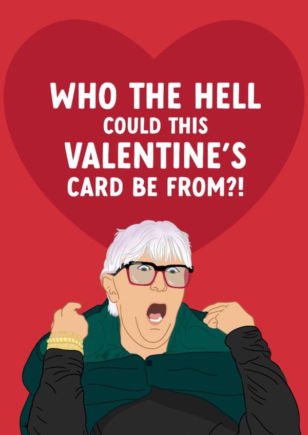 Funny Valentine's Day Card - The Traitors - Linda created by The Cake Thief