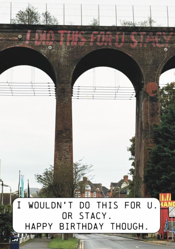 Funny Birthday Card - Happy Birthday Though - Graffiti created by OBJECTABLES