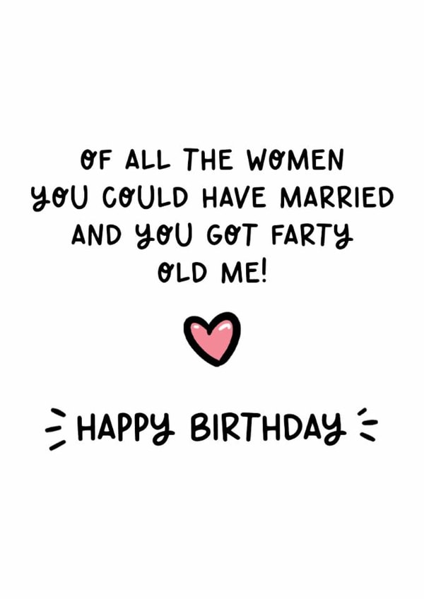 Fun Birthday Card - For Husband - Farty Old Me! created by Lyndsay Moon