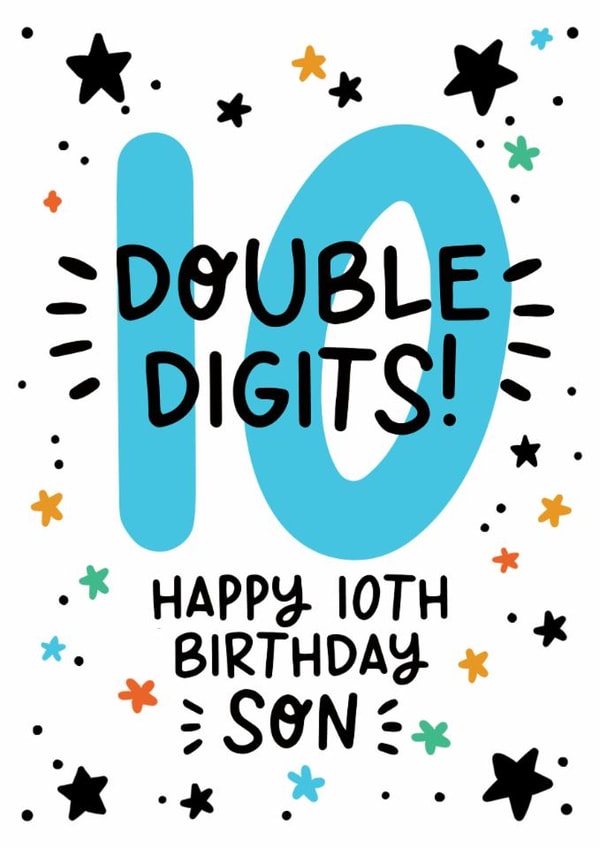 Classic 10th Birthday Card - 10th - For Son created by Lyndsay Moon