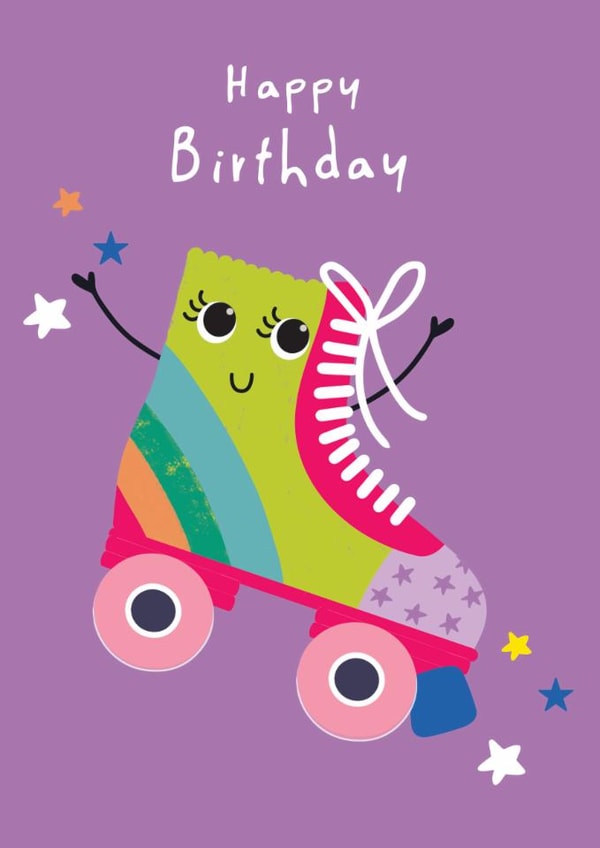 Cute Birthday Card - Roller Skate created by Laura Darrington Design Ltd.