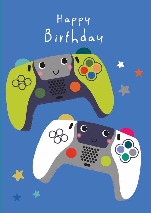 Cute Birthday Card - Gaming Controls created by Laura Darrington Design Ltd.