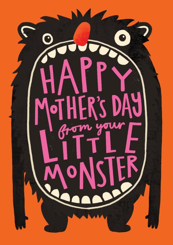 Cute Mother's Day Card - From Your Kid - Little Monster created by AbiGoLucky