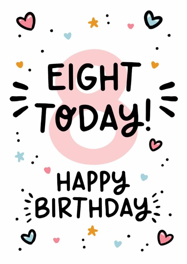 Girls 8th Birthday Card - For Her created by Lyndsay Moon