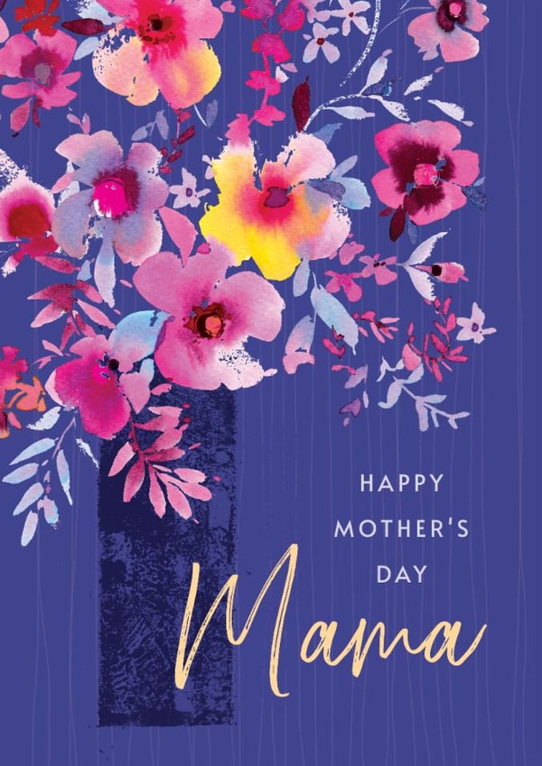 Traditional Mother's Day Card - Mama - Floral Vase created by Rebecca Prinn