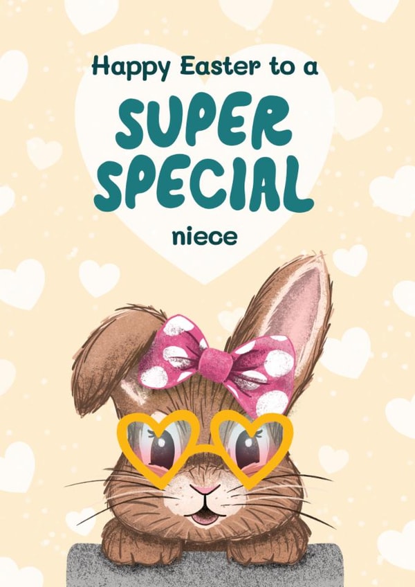 Cute Easter Card - Special Niece - Bunny created by Bev O'Connor || @oconnordesign