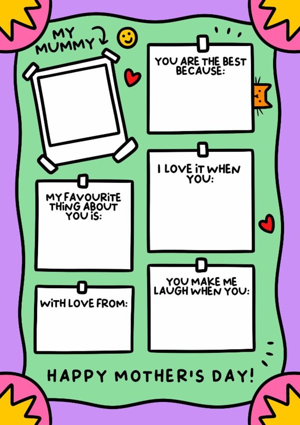 Cute Mother's Day Card - From The Kids - Fill In The Blanks created by Wafflemamaart