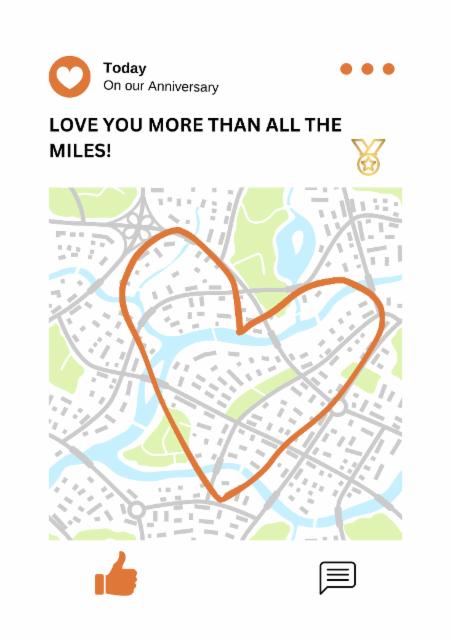 Funny Anniversary Card - Strava - All The Miles | thortful