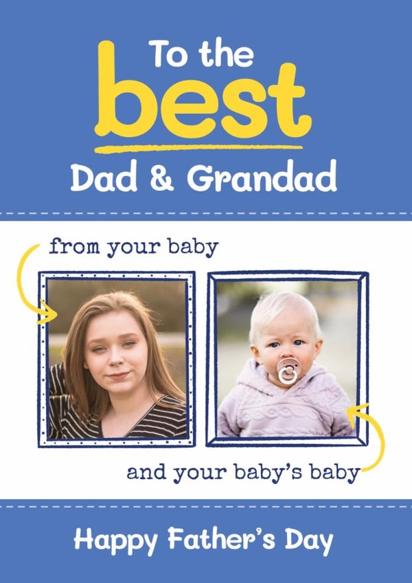 Cute Father's Day Card - Dad And Grandad created by Bev O'Connor || @oconnordesign