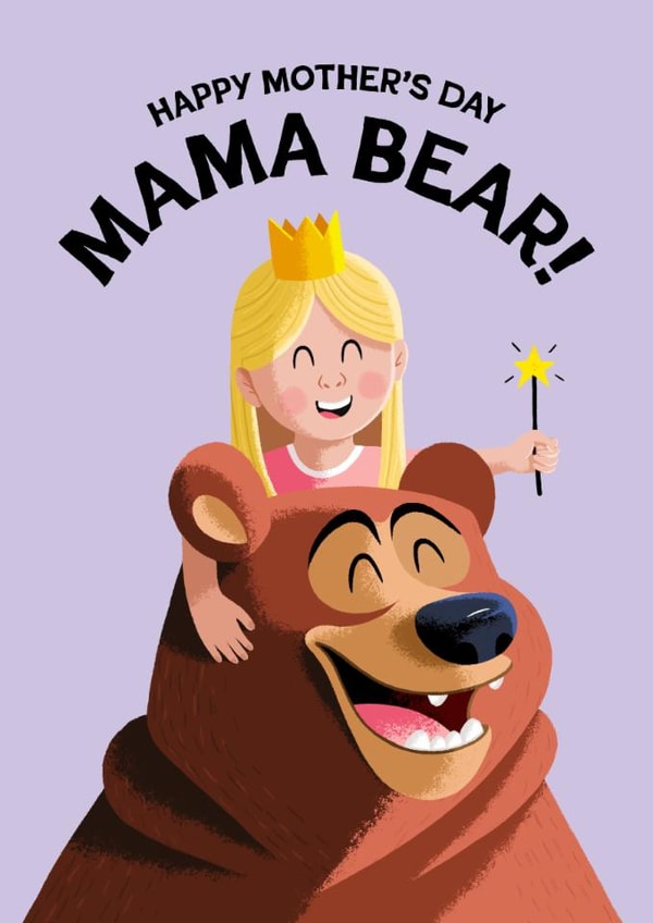 Cute Mother's Day Card - Mama Bear - Bear created by Folio | Ian Owen