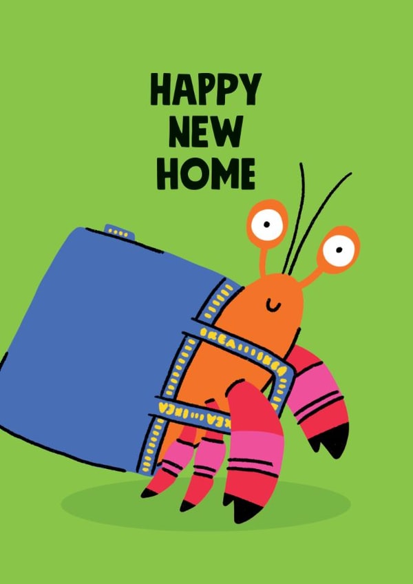 Funny New Home Card - Ikea Crab created by Stoats & Weasels