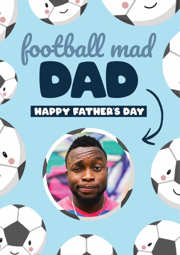 Cute Father's Day Card - Football Mad Dad created by Bev O'Connor || @oconnordesign