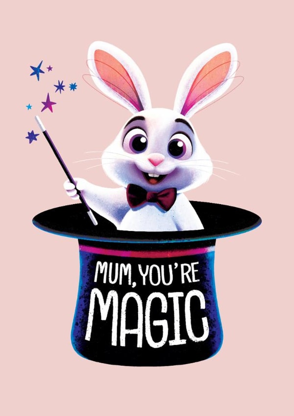 Cute Mother's Day Card - Rabbit - Mum, You're Magic created by Folio | Ian Owen
