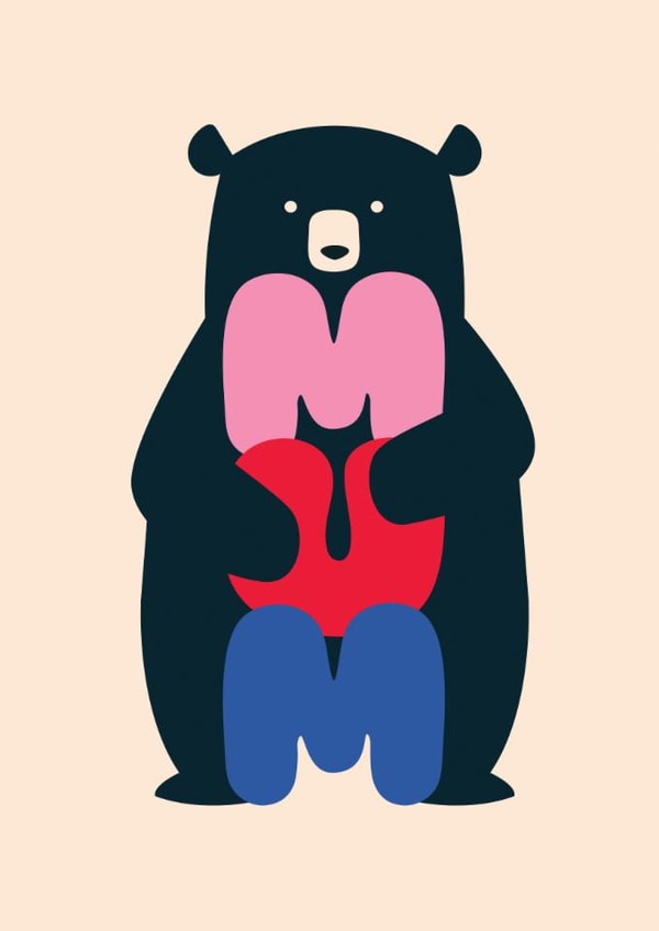 Cute Mother's Day Card - Bear Hug created by Stoats & Weasels
