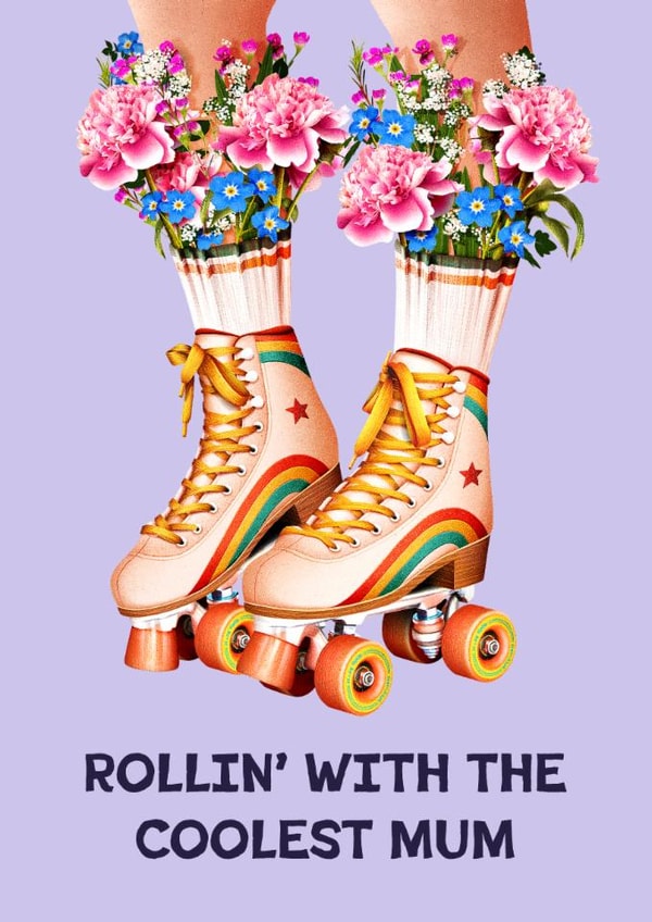 Pretty Mother's Day Card - Coolest Mum - Flowers created by Folio | Ian Owen