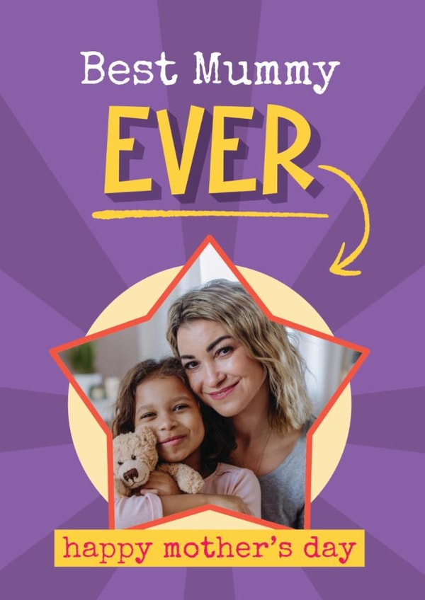 Classic Mother's Day Card - Best Mummy - Star Frame created by Bev O'Connor || @oconnordesign