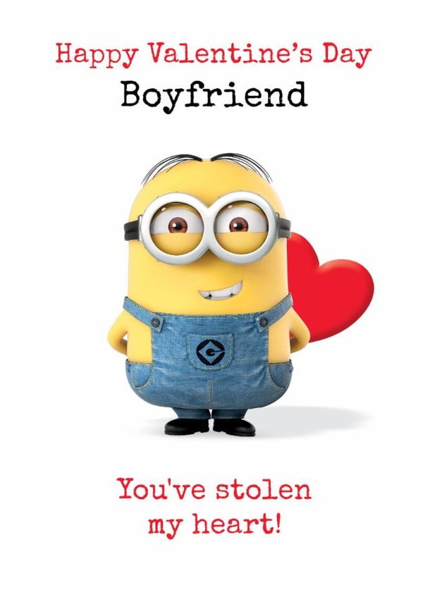 Cute Minions Valentine’s Day Card for Boyfriend – ‘You’ve Stolen My Heart’ created by Danilo